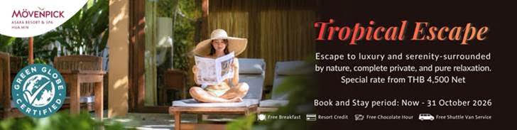 Offre Tropical Escape du M&ouml;venpick Asara Hua Hin